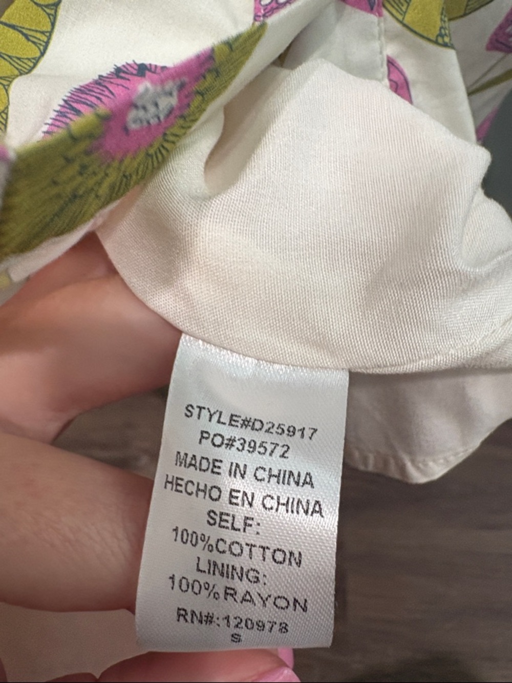 entro White Mini Dress with Pink and Green Floral Print - Picture 2 of 2